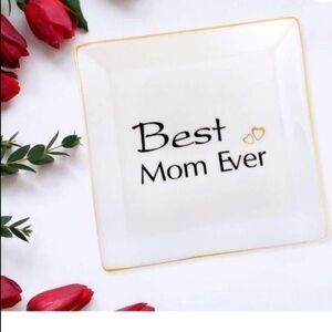 NEW! Best Mom Ever Ceramic Jewelry Decorative Trinket